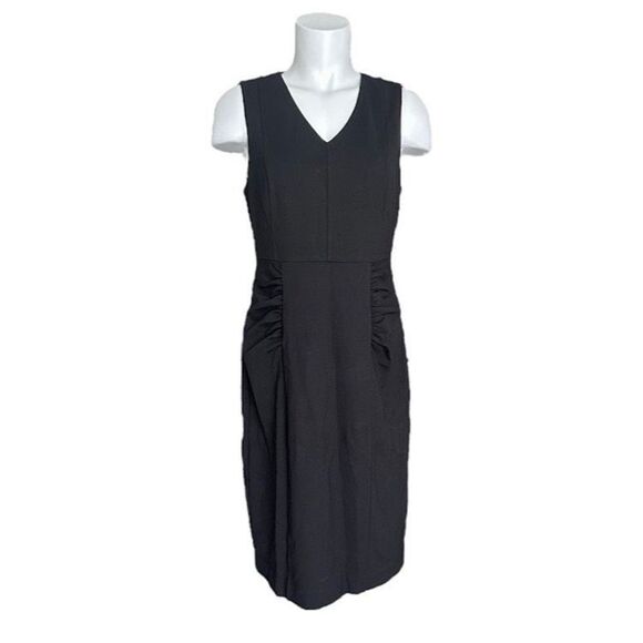 41 Hawthorn Women's Black‎ V-Neck Midi Sheath Dress Size Medium - Picture 1 of 5